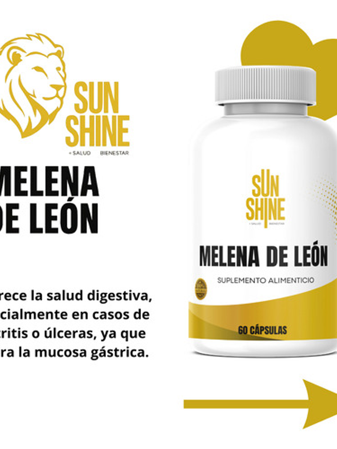 Sun Shine Cápsulas Melena De León 60 Unidades 4