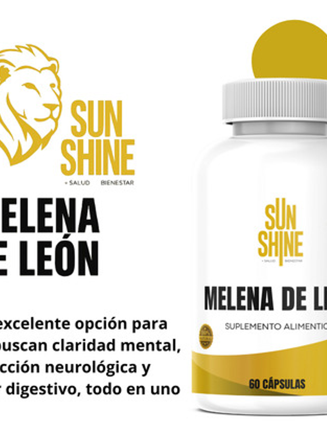 Sun Shine Cápsulas Melena De León 60 Unidades 6
