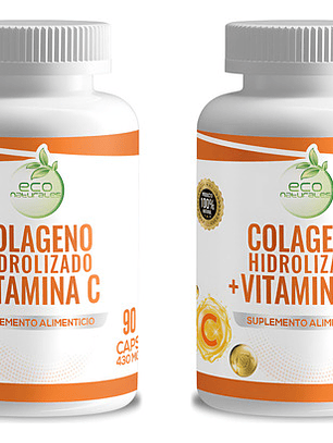 2 Frascos Colágeno + Vitamina C 90 Cápsulas C/u