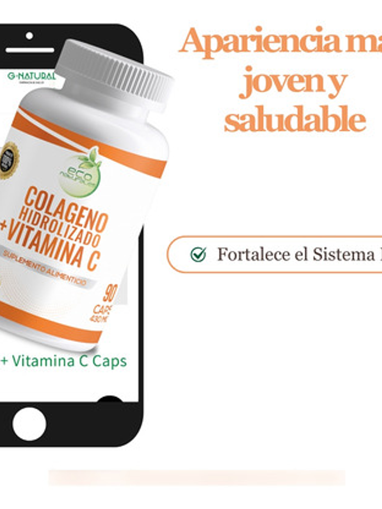 2 Frascos Colágeno + Vitamina C 90 Cápsulas C/u 3