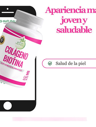 Eco Naturales Colágeno Con Biotina  430 mg 90 Cápsulas