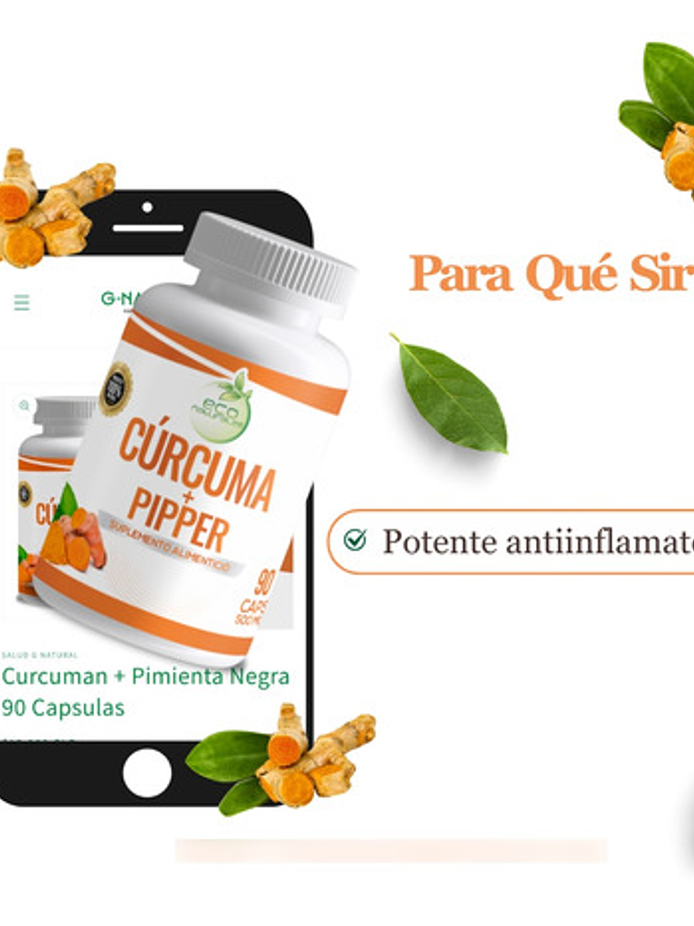 Cúrcuma Con Pimienta Negra 2 Frascos  180 Cápsulas En Total 2