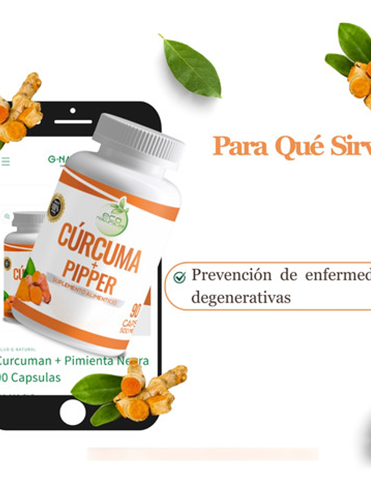 Cúrcuma Con Pimienta Negra 2 Frascos  180 Cápsulas En Total 5