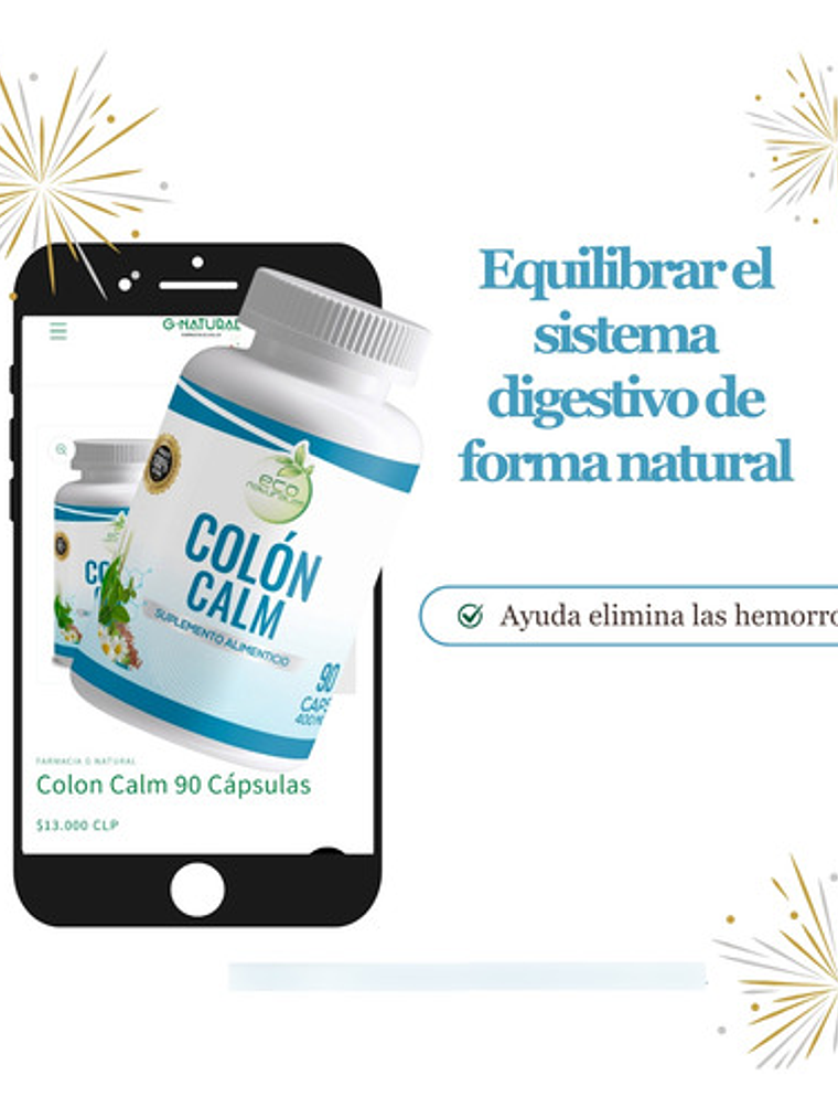 Econaturales Colón Calm 90 Cápsulas Herbales 3