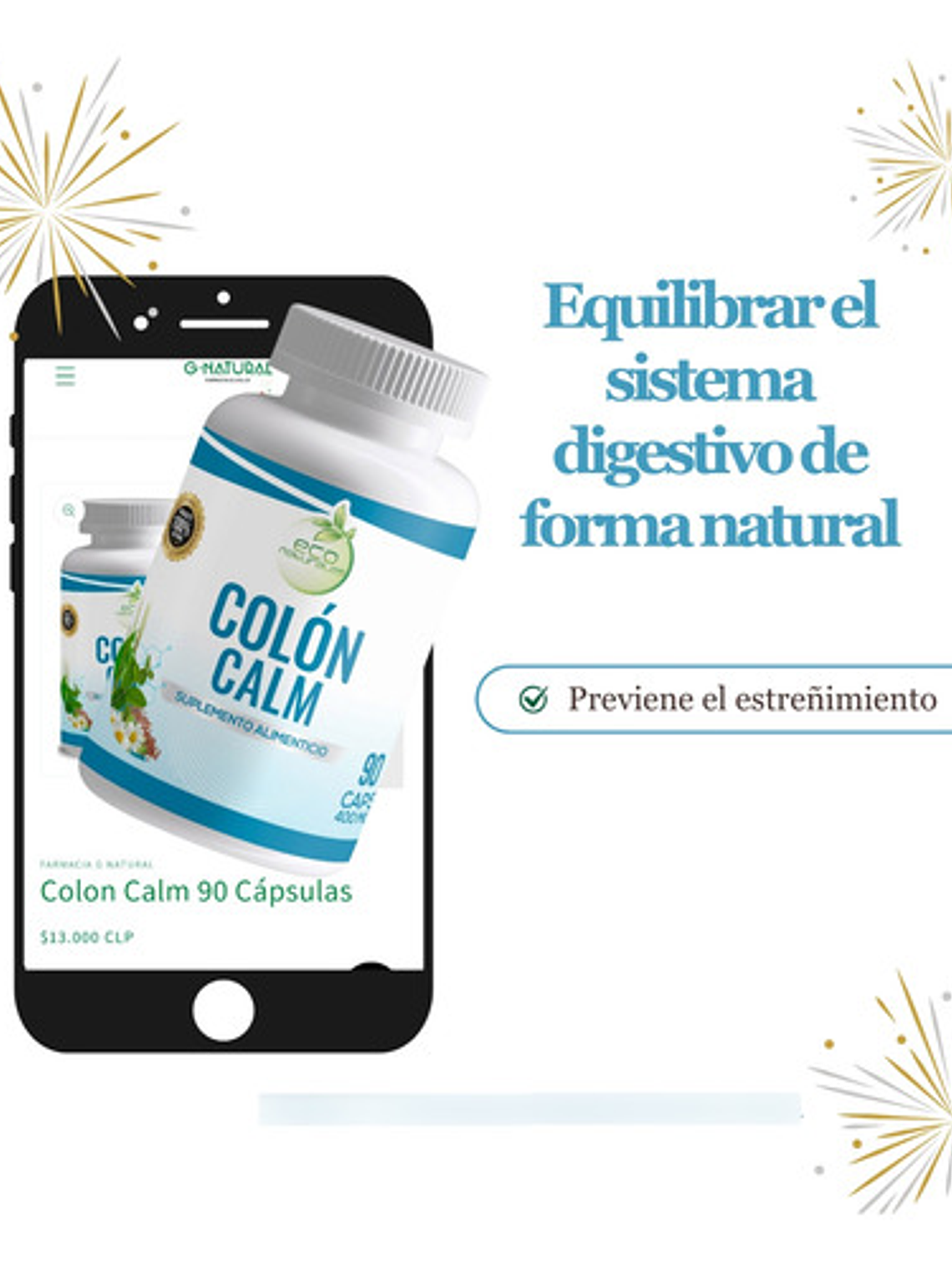 Econaturales Colón Calm 90 Cápsulas Herbales 4