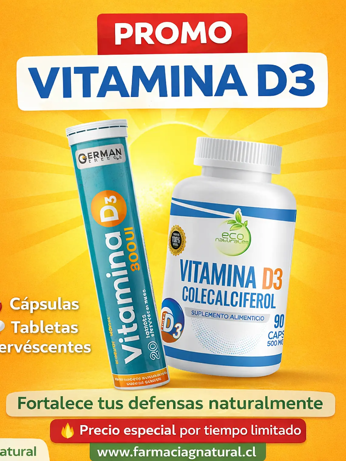 Promoción Vitamina D3 – Defensas y Huesos Fuertes 1