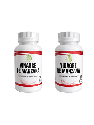 Vinagre de Manzana 2 Frascos 180 Cápsulas En Total Sin sabor