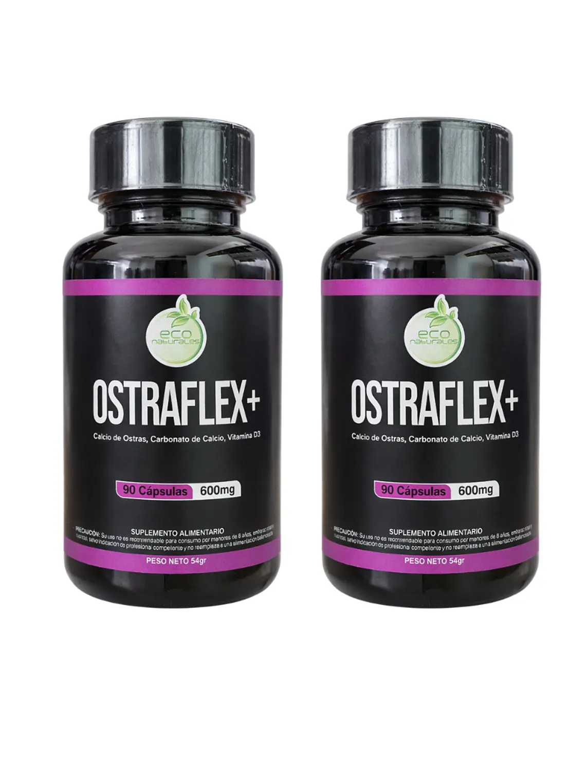 2 Frascos Ostraflex 90 Cápsulas C/U | Calcio + Vit D3 1