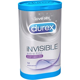 Durex Invisible Extra Lubrificante 12 Preservativos