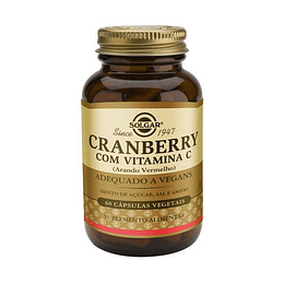 Solgar Cranberry com Vitamina C 60 Cápsulas
