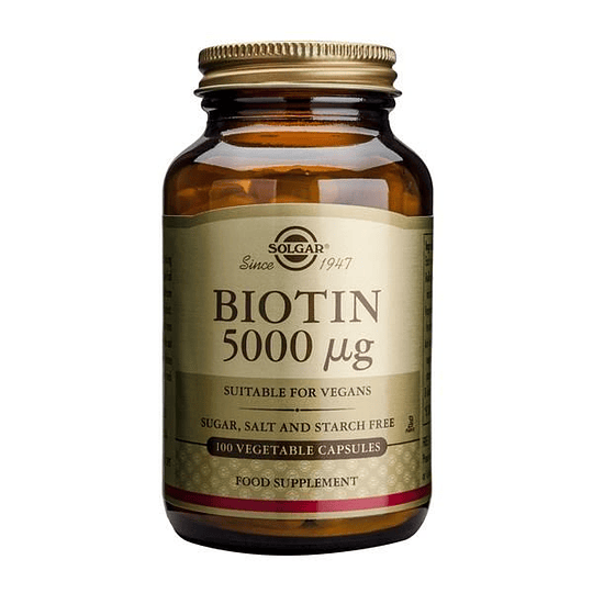 Solgar Biotina 5000mcg 100 Cápsulas