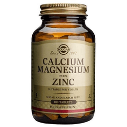 Solgar Cálcio + Magnésio + Zinco 100 comprimidos