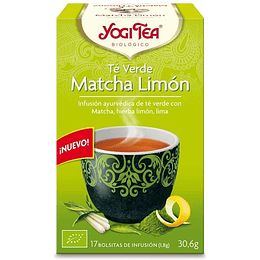 Yogi Tea Chá Verde Matcha Limão Infusão Bio 17 Saquetas