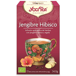 Yogi Tea Gengibre Hibisco Infusão Bio 17 Saquetas