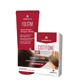 Cistitone Forte 60 Cápsulas + Folstim PHysio Champô 200 ml por Apenas 3€