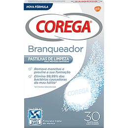 Corega Branqueador 30 Pastilhas