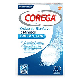 Corega Oxigénio Bio-Activo 3 Minutos 30 Pastilhas