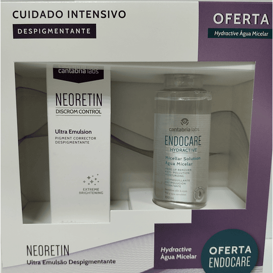 Neoretin Discrom Control Ultra Emulsion com oferta de Endocare Água Micelar 