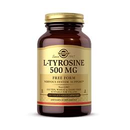 Solgar L-Tyrosine 500 mg 50 Cápsulas Vegetais 