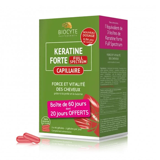 Biocyte Keratine Forte Extra Plus 3x40 Cápsulas