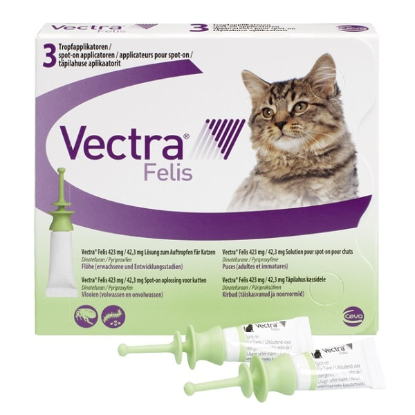 Vectra Felis Solução Unção Punctiforme para Gatos x3 Aplicadores