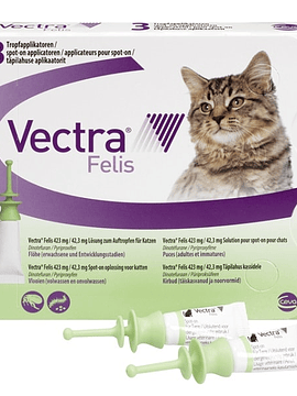 Vectra Felis Solução Unção Punctiforme para Gatos x3 Aplicadores
