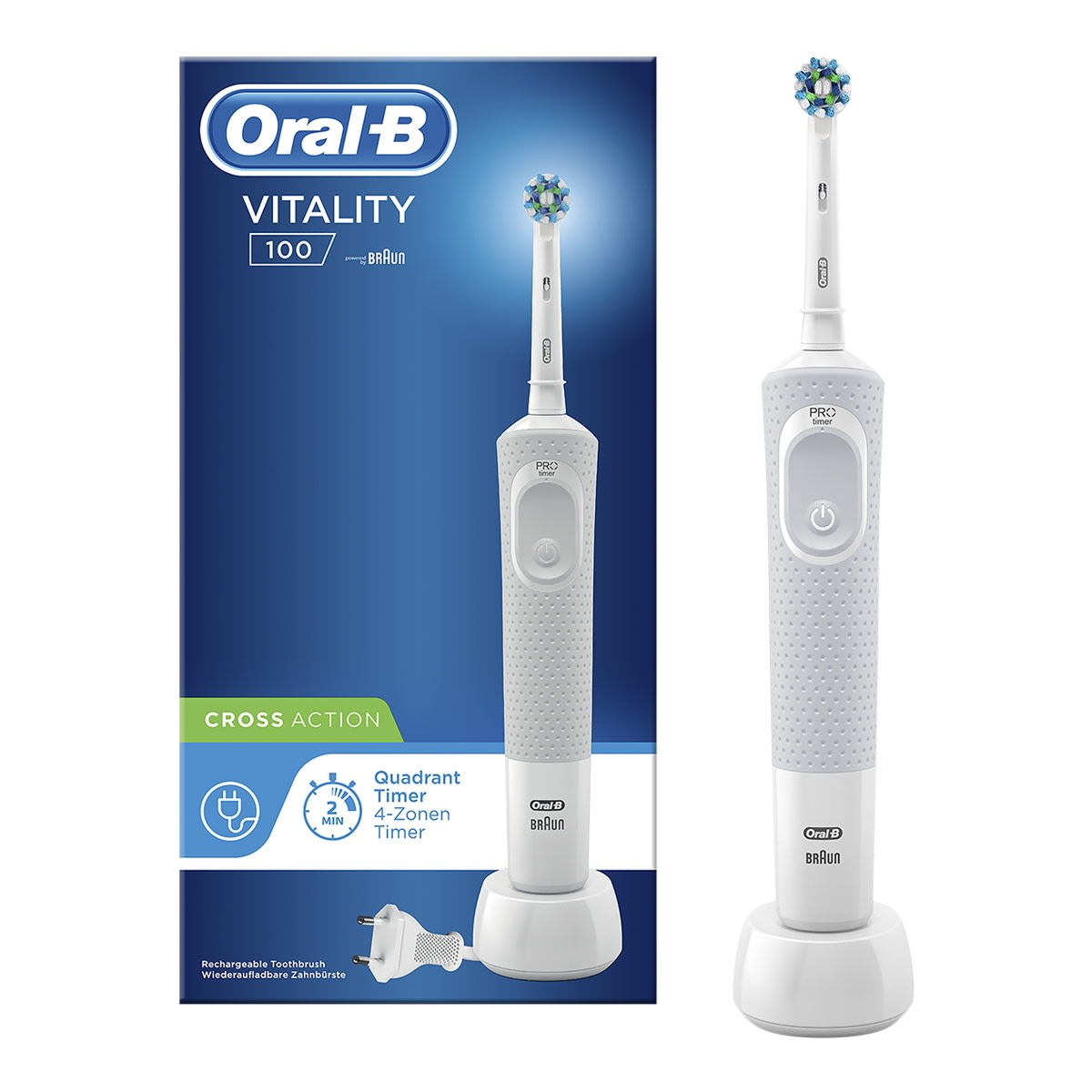 Oral B Vitality Escova Dentes Elétrica Cross Action - Branco