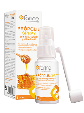Farline Própolis Com Mel+Tomilho+Vitamina C Spray 30 Ml