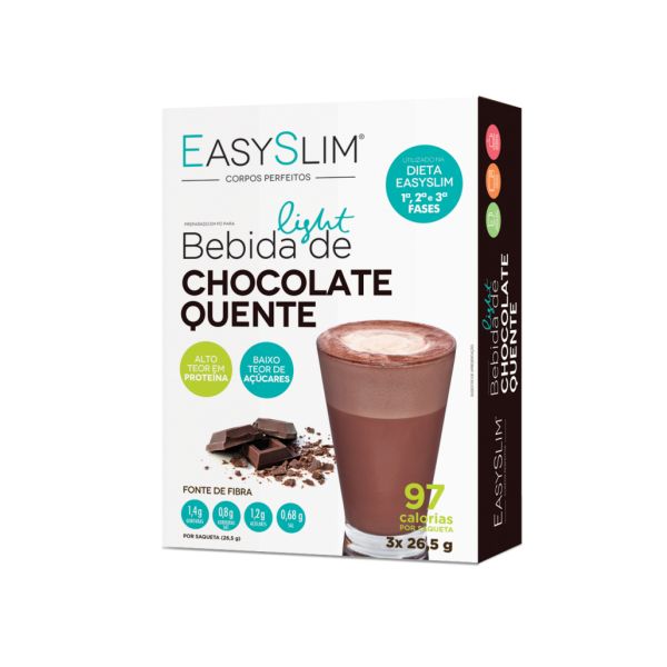 EasySlim Bebida Light Chocolate Quente 3x 26,5 Grs