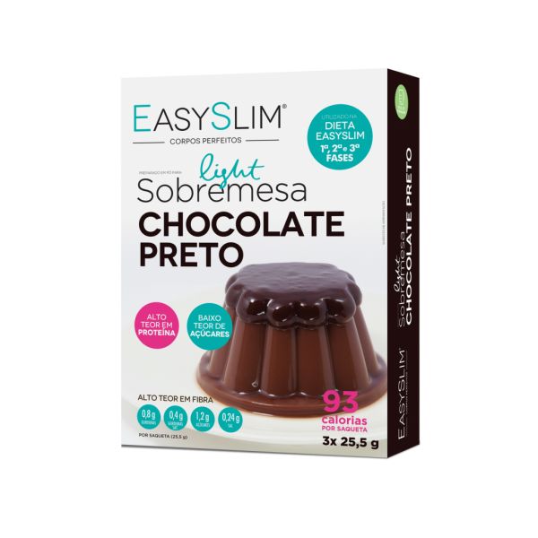 Easyslim Sobremesa Light Chocolate Preto 3x Saquetas 25.5 Gramas 