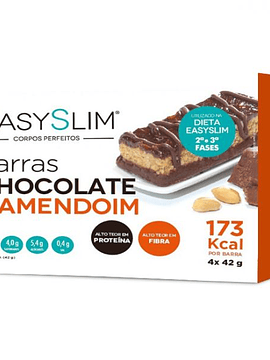  EasySlim Barras Chocolate e Amendoim 4 x 42 Gramas