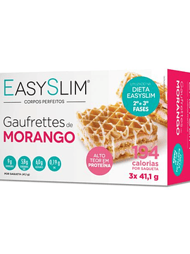 EasySlim Gaufrettes de Morango 3 x 41,1 Gramas