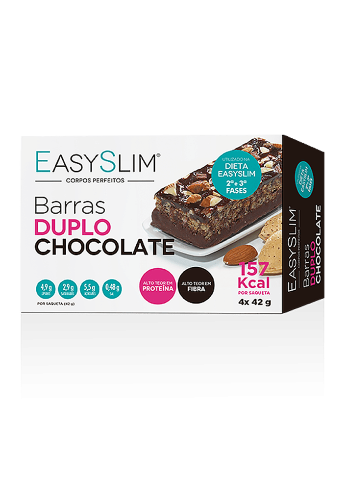 EasySlim Barras Chocolate Duplo 4 x 42 Gramas