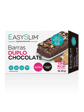 EasySlim Barras Chocolate Duplo 4 x 42 Gramas