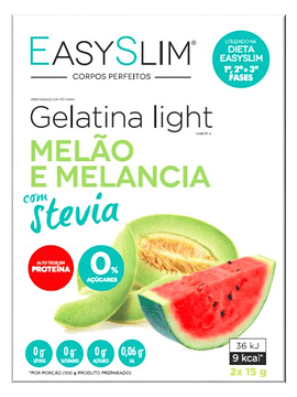 EasySlim Gelatina Light Melão/Melancia com Stevia x 2 Saquetas 15 Gramas