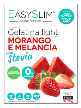 EasySlim Gelatina Light Morango/Melancia com Stevia x 2 Saquetas 15 Gramas