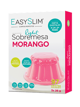 EasySlim Sobremesa Morango x 3 Saquetas 26 Gramas