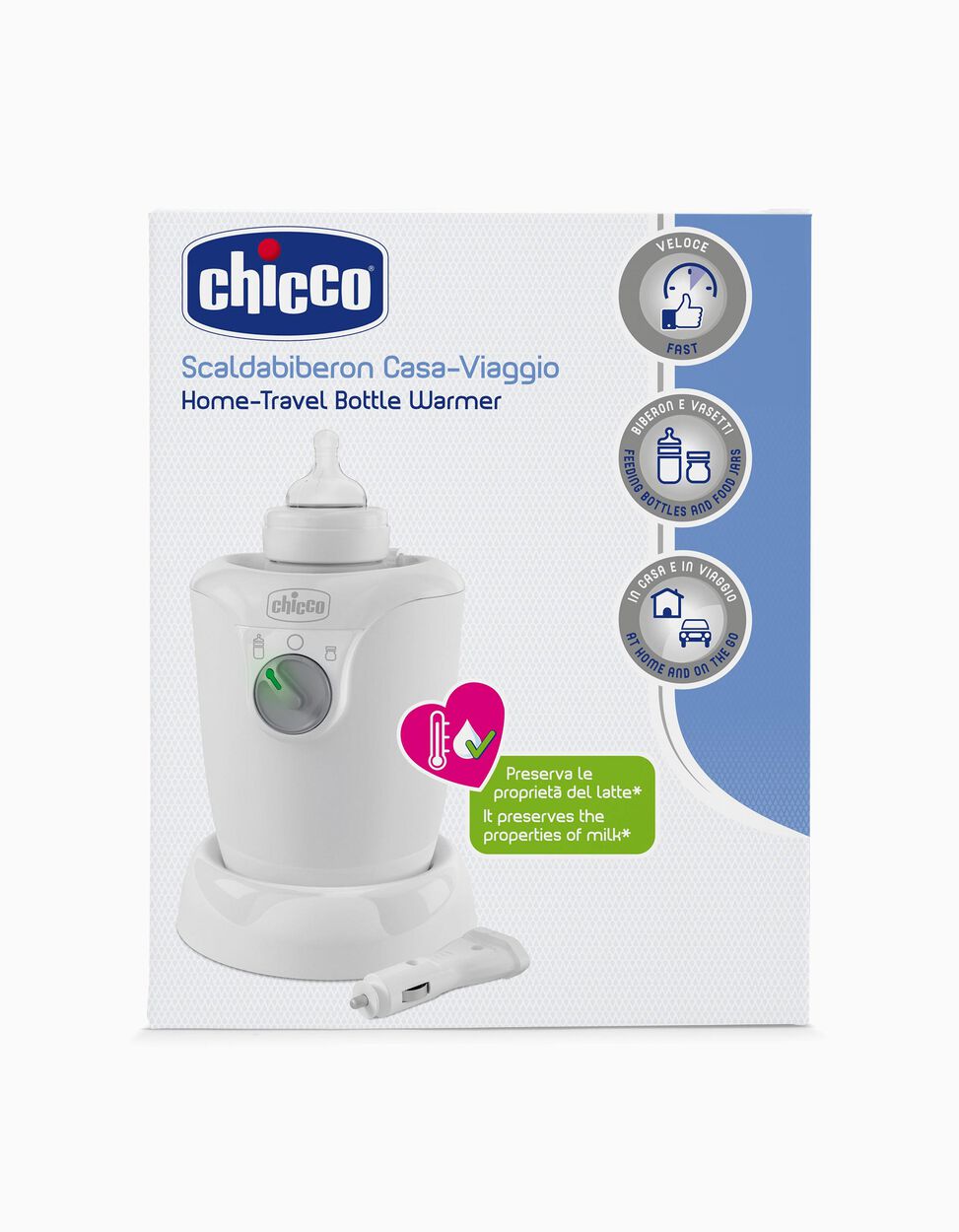 Chicco Aquecedor de Biberões para Casa e Viagem 0m+