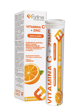 Farline Vitamina C + Zinc x20 Comprimidos Efervescentes