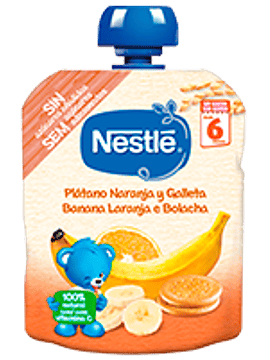 Nestlé Pacotinho Banana+Laranja+Bolacha 6m+   90G