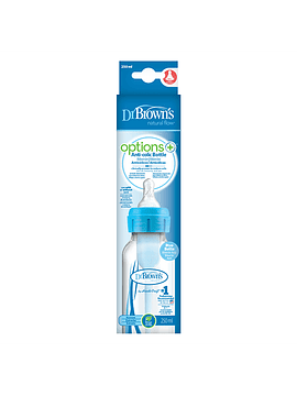 Dr Brown's Options Biberão Boca Estreita Tetina Silicone 250 Ml Azul