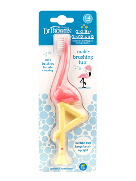 Dr Brown's Escova de Dentes Flamingo 1-4 Anos