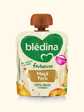 Blédina FrutaPura Saqueta Maçã e Pera 6m+ 90G