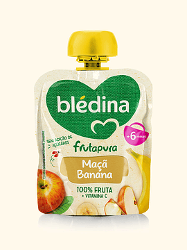 Blédina FrutaPura Saqueta Maçã e Banana 6m+ 90G