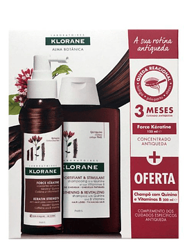 Klorane Kit Anti-Queda Reacional:Spray Concentrado (125ml) + Champô (200ml)