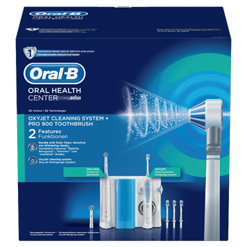 Oral B Health Center Oxyjet Sistema Limpeza + Pro 900 Escova Dentes