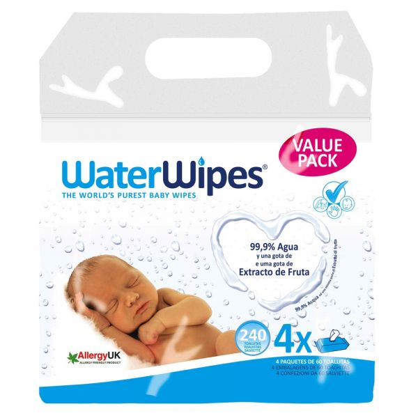 WaterWipes Toalhitas 4x60 Un.