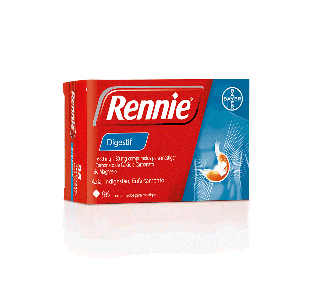 Rennie Digestif, 680/80 mg x 96 comprimidos mastigáveis 