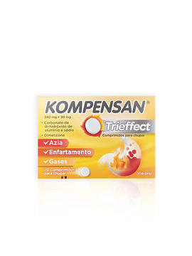 Kompensan Trieffect, 340/30 mg x20 Comprimidos Mastigáveis 