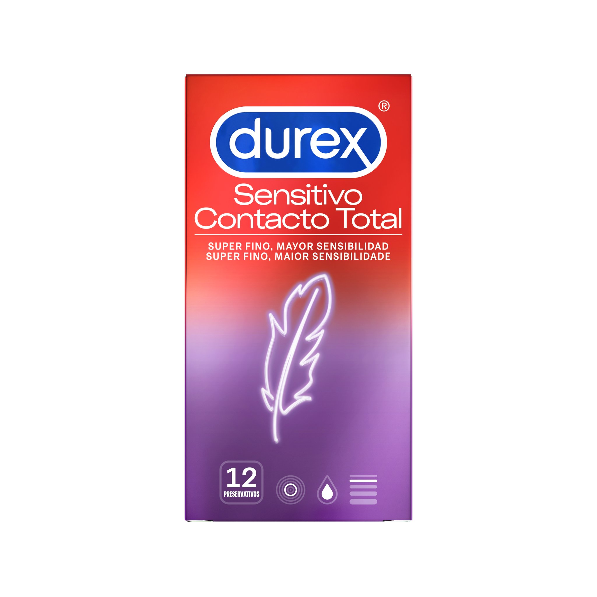 Durex Sensitivo Contacto Total X12 Preservativos